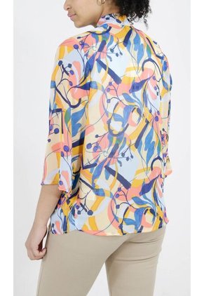 Blusa Para Mujer Manga 3/4 Azul Marca L&H