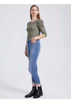 Camiseta Para Mujer Manga Corta Verde Marca L&H Ref. 1F409491