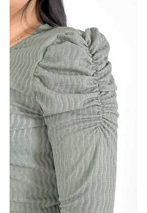 Camiseta Para Mujer Manga Corta Verde Marca L&H Ref. 1F409491