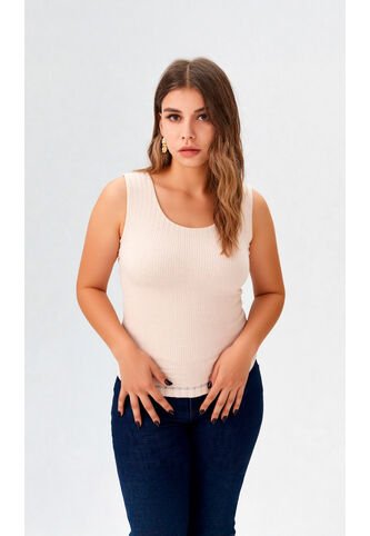 Camiseta Para Mujer Manga Sisa Beige Marca L&H Ref. 1F409484 L&H