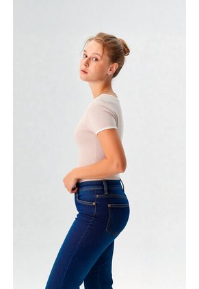 Camiseta Para Mujer Manga Corta Beige Marca L&H Ref. 1F409513