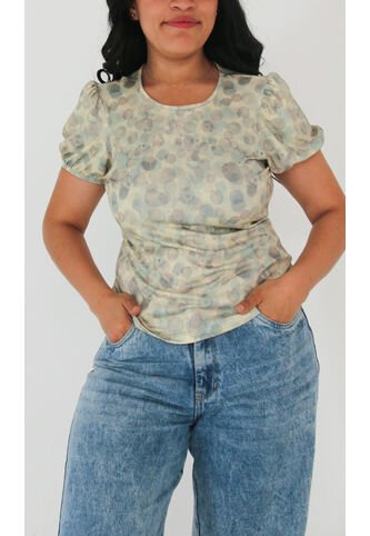 Camiseta Para Mujer Manga Corta Verde Marca L&H Ref. 7S409033 L&H