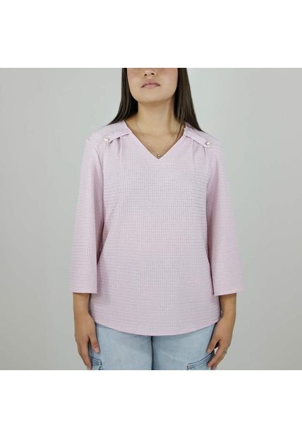 Blusa Para Mujer Manga 3/4 Rosado Marca L&H