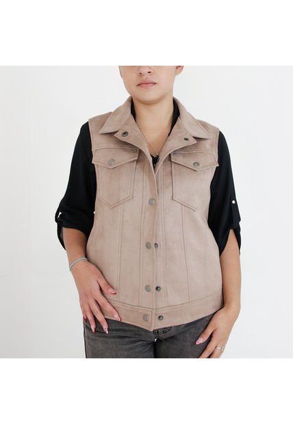 Chaleco Para Mujer Beige Marca L&H