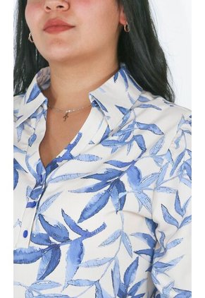 Blusa Para Mujer Manga Larga Azul Marca L&H Ref. 5P412252