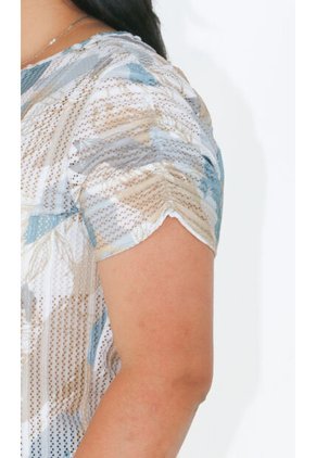 Blusa Para Mujer Manga Corta Verde Marca L&H Ref. 5P412245