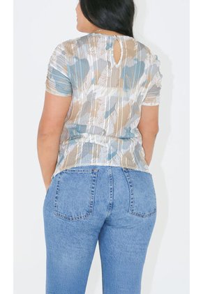 Blusa Para Mujer Manga Corta Verde Marca L&H Ref. 5P412245