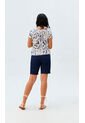 Blusa Para Mujer Manga Corta Azul Marca L&H Ref. 1F412711 de L&H