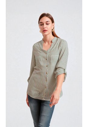 Blusa Para Mujer Manga 3/4 Verde Marca L&H Ref. 5P412242