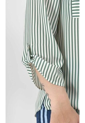 Blusa Para Mujer Manga 3/4 Verde Marca L&H Ref. 5P412242