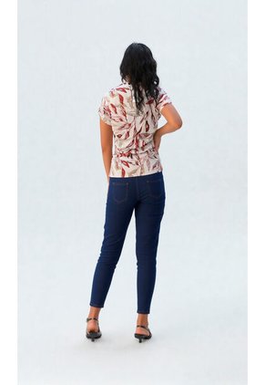 Blusa Para Mujer Manga Corta Cafe Marca L&H Ref. 1F412711