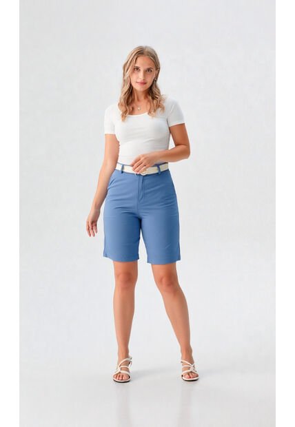 Bermuda Para Mujer Azul Marca L&H Ref. 2I410047