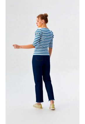 Camiseta Para Mujer Manga 3/4 Azul Marca L&H Ref. 2J409114