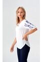 Blusa Para Mujer Manga Corta Blanco Marca L&H Ref. 1F412708 de L&H