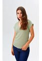 Camiseta Para Mujer Manga Corta Verde Marca L&H Ref. 2J409118 de L&H