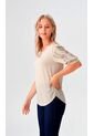 Blusa Para Mujer Manga Corta Beige Marca L&H Ref. 1F412708 de L&H