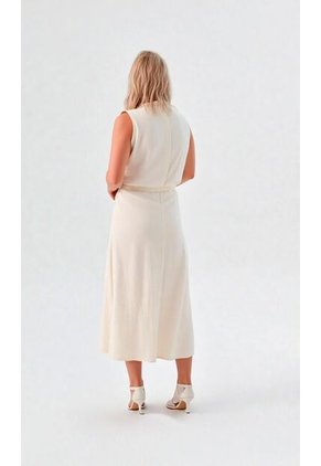 Vestido Para Mujer Manga Sisa Beige Marca L&H Ref. 1Y417033