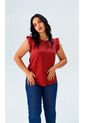 Blusa Para Mujer Manga Sisa Vino Marca L&H Ref. 2J412268 de L&H