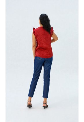 Blusa Para Mujer Manga Sisa Vino Marca L&H Ref. 2J412268