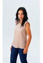 Blusa Para Mujer Manga Sisa Caqui Marca L&H Ref. 2J412268 de L&H