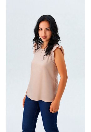 Blusa Para Mujer Manga Sisa Caqui Marca L&H Ref. 2J412268