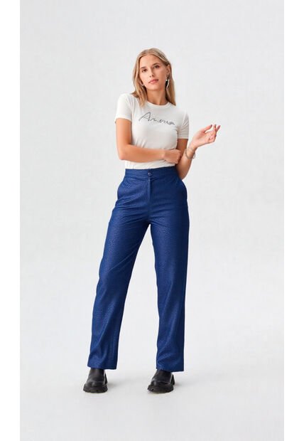 Pantalon Para Mujer Azul Indigo Marca L&H Ref. 3K407044