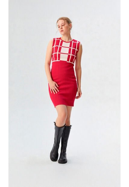 Vestido Para Mujer Manga Sisa Rojo Marca L&H
