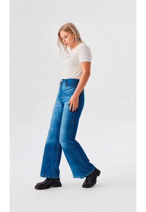 Pantalon Para Mujer Azul Marca L&H Ref. 3K407043