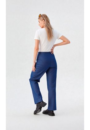 Pantalon Para Mujer Azul Indigo Marca L&H Ref. 3K407044