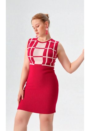 Vestido Para Mujer Manga Sisa Rojo Marca L&H