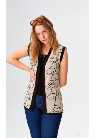 Chaleco Para Mujer Cafe Marca L&H Ref. 4E425021 L&H