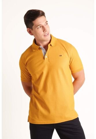 Camiseta Para Hombre Manga Corta Mostaza Marca L&H L&H