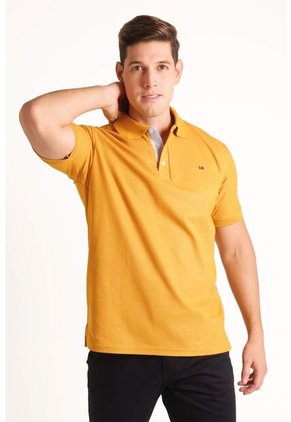 Camiseta Para Hombre Manga Corta Mostaza Marca L&H