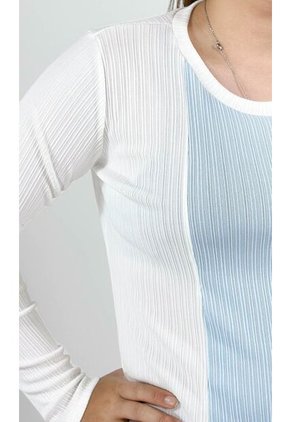 Camiseta Para Mujer Manga Larga Azul Marca L&H