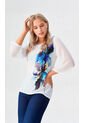 Blusa Para Mujer Manga 3/4 Azul Marca L&H Ref. 4R412131 de L&H