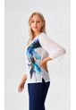Blusa Para Mujer Manga 3/4 Azul Marca L&H Ref. 4R412131 de L&H