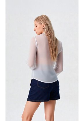 Blusa Para Mujer Manga 3/4 Azul Marca L&H Ref. 4R412131