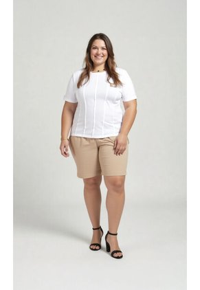 Camiseta Para Mujer. Manga Corta Blanco Marca L&H