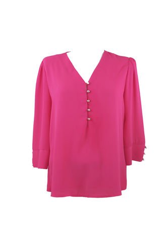 L&H; - Blusa Para Mujer Manga 3/4 Rosado Marca L&H;