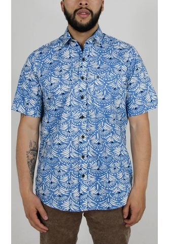 Camisa Para Hombre Manga Corta Azul Marca L&H Ref. 7Y101206 L&H