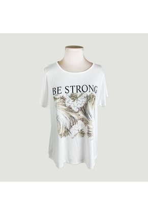 Camiseta Para Mujer. Manga Corta Beige Marca L&H