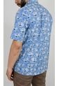 Camisa Para Hombre Manga Corta Azul Marca L&H Ref. 7Y101206 de L&H
