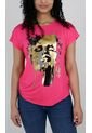 Camiseta Para Mujer Manga Corta Fucsia Marca L&H de L&H