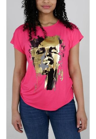 Camiseta Para Mujer Manga Corta Fucsia Marca L&H L&H