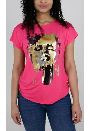 Camiseta Para Mujer Manga Corta Fucsia Marca L&H