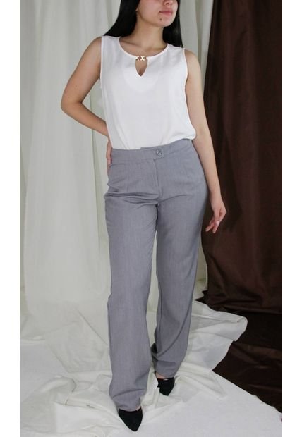 Pantalon Para Mujer Gris Claro Marca L&H