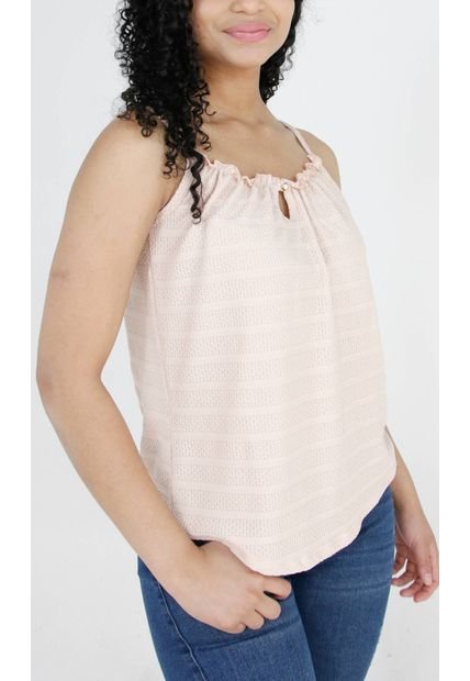 Camiseta Para Mujer Manga Sisa Beige Marca L&H