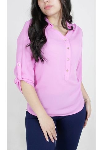 Blusa Para Mujer Manga 3/4 Rosado Marca L&H L&H