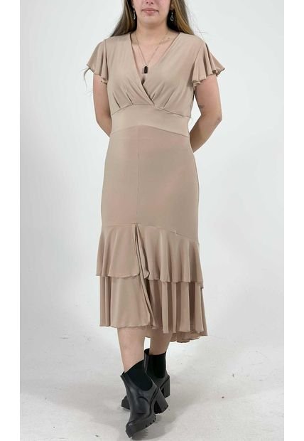 Vestido Para Mujer Beige Marca L&H