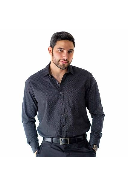 Camisa Para Hombre Manga Larga Negro Marca L&H